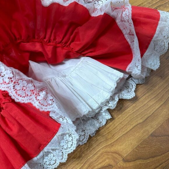 Vintage Mini World Inc red dress girls size 2 - Picture 3 of 6